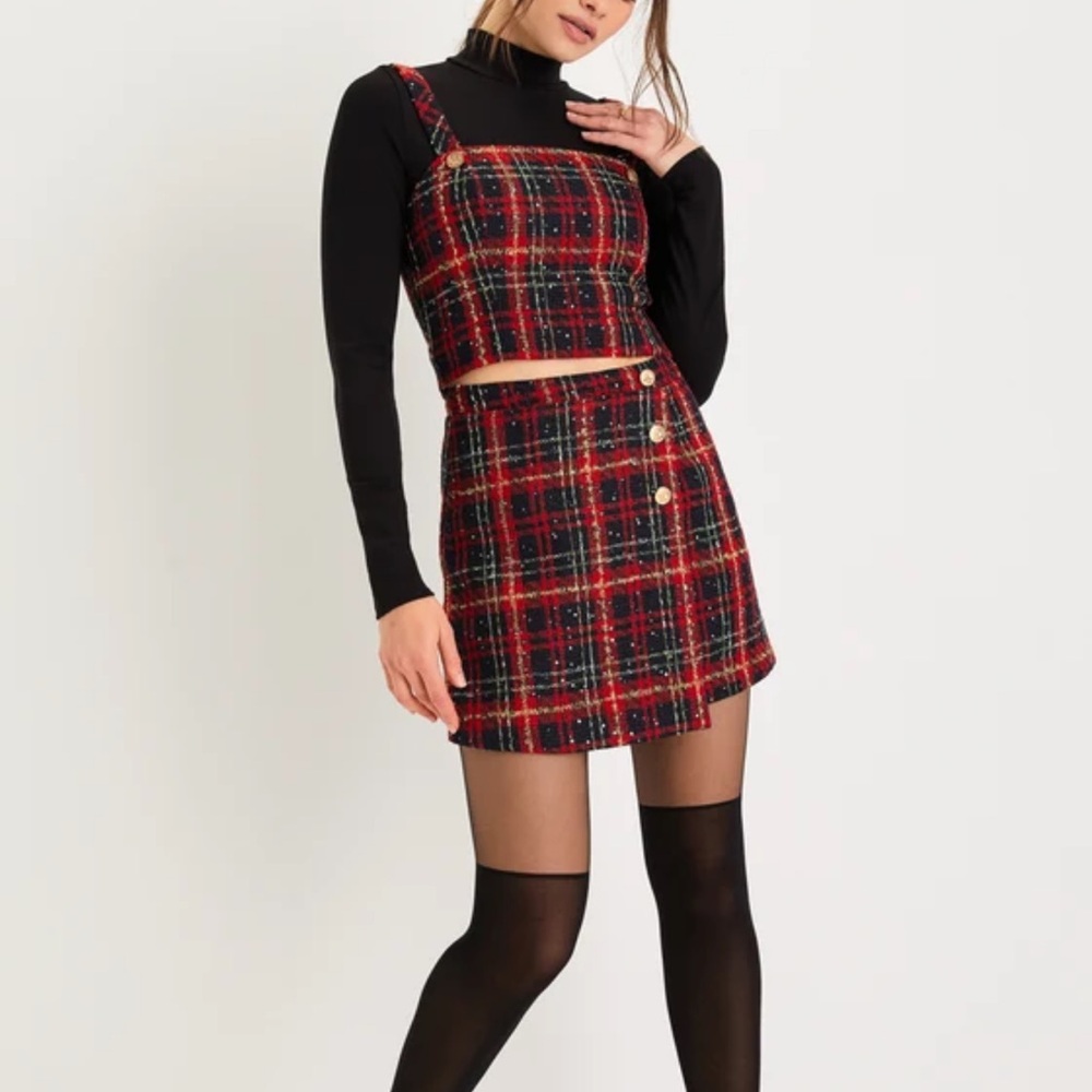 NWOT LuLu’s Adorably Posh skirt set